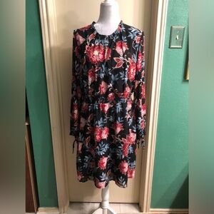 Loft long Sleeve Floral Dress
